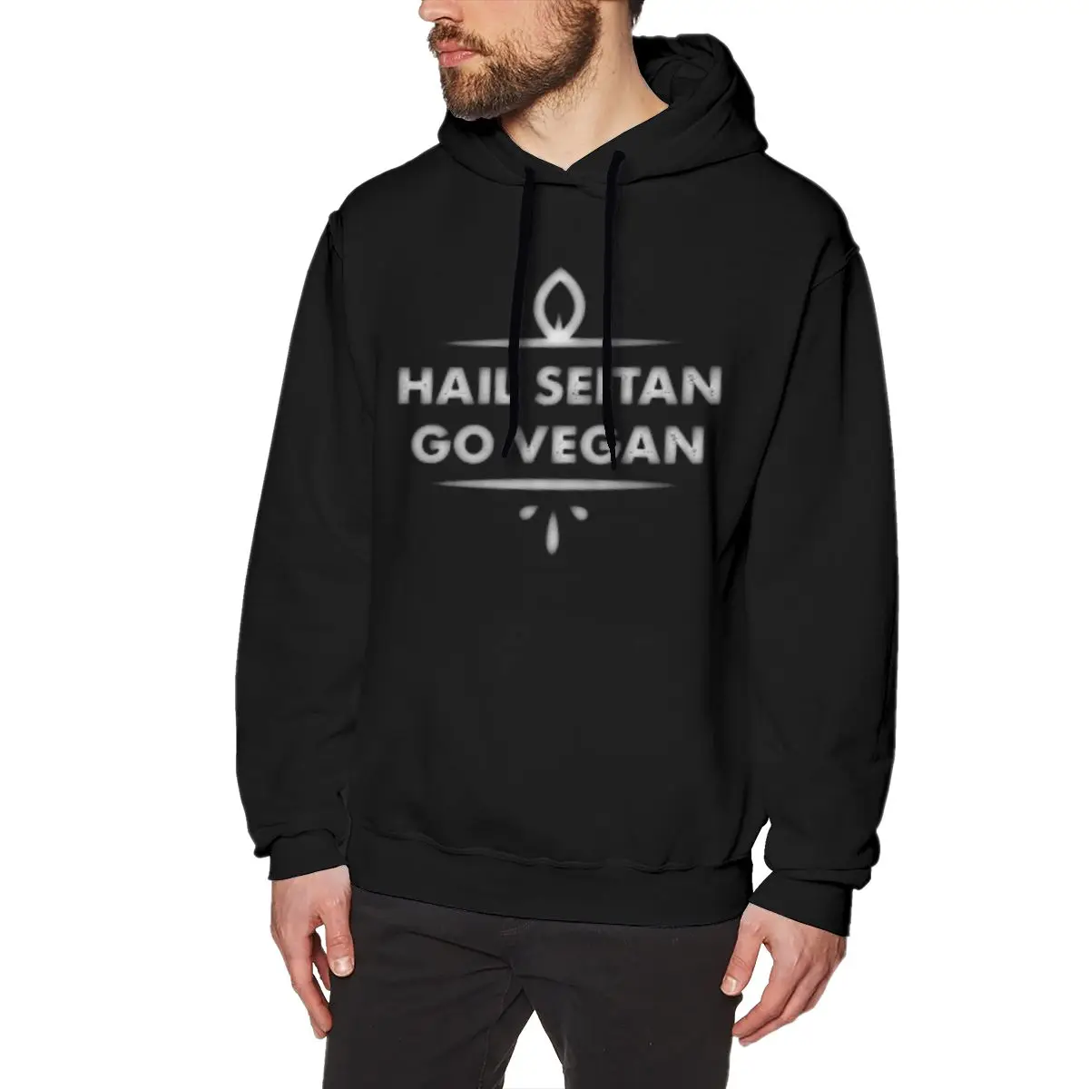 SAMCUSTOM новый стиль мужские толстовки с капюшоном и без карманов свитшоты Hail Seitan Go