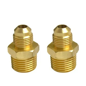 2 шт компрессионные металлические латунные парные трубки, полусоединительный газовый адаптер, 38 дюйма клеш x 12 дюйма наружная труба