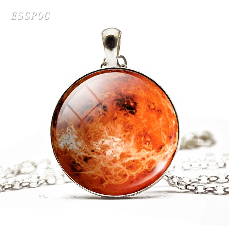 Модное ожерелье с подвеской в виде солнечной системы планеты земли Марса Луны