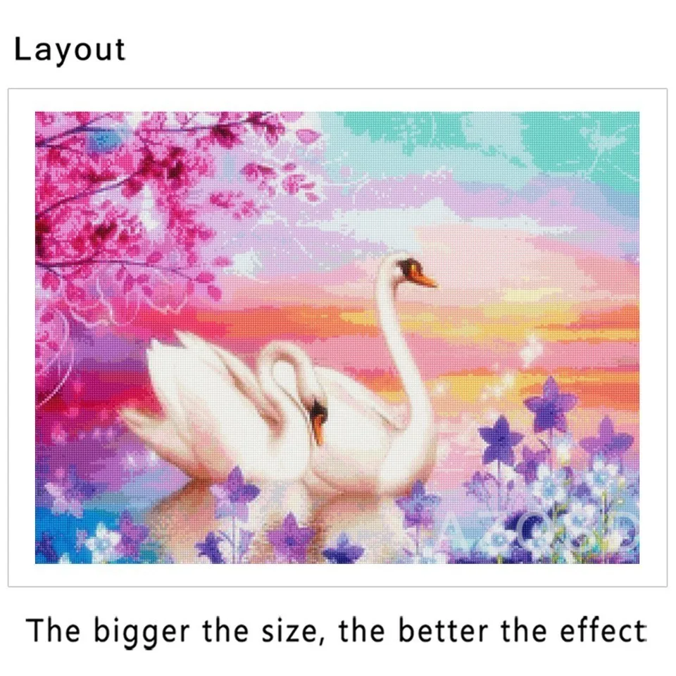 AZQSD алмазная живопись лебедем животное вышивка крестом 5D сделай сам полностью