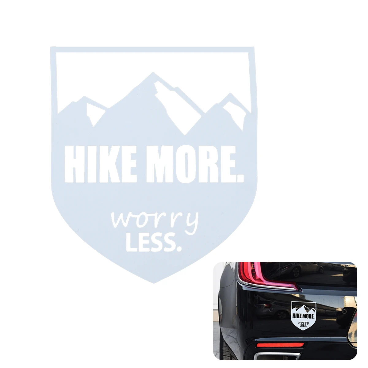 Hike больше беспокойтесь меньше наклейки Автомобильные фары бампер наклейка