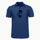 Мужская спортивная свободная быстросохнущая футболка большого размера, летняя мужская походная тренировочная быстросохнущая тактическая футболка с отворотом, топы в стиле милитари