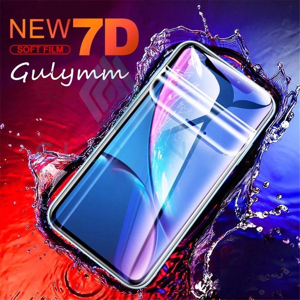 7D экран гидрогель пленка для IPhone 6s 7 8 Plus XR XS Max сплошная Защитная детей от 6 до 12 лет