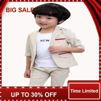 child blazers suit short sleeve summer baby costumes 2 10yrs boys gentle ssts kids clothing