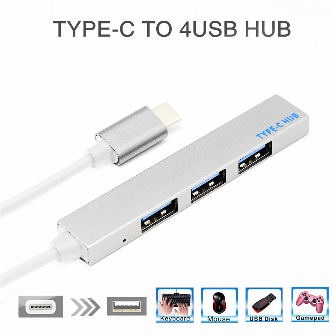 Тип с разъемами типа c и 3.0HUB концентратор Тип-c USB ножными креплениями |
