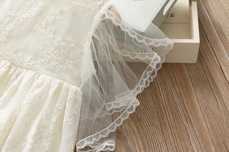 baby girl lace dress ruffles wedding solid summer kids dresses party boutiques children clothing YB | Детская одежда и обувь