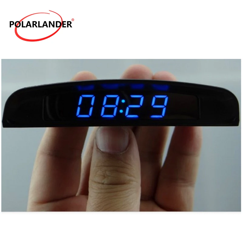 12V Auto Accessories 3 In 1 Car Digital LED Electronic Clock Interior Temperature Meter Voltmeter Four display modes | Автомобили и