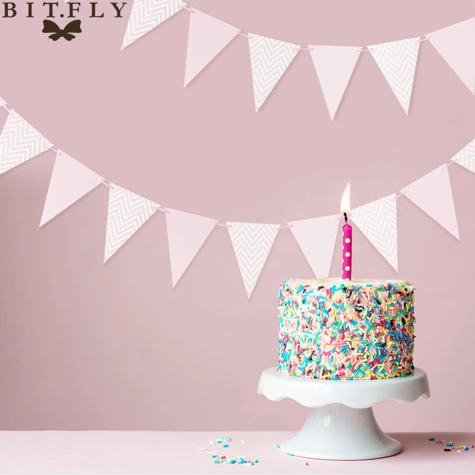 BITFLY 3 м свадьба украшение для дня рождения Золотой/Серебряный бумажный баннер