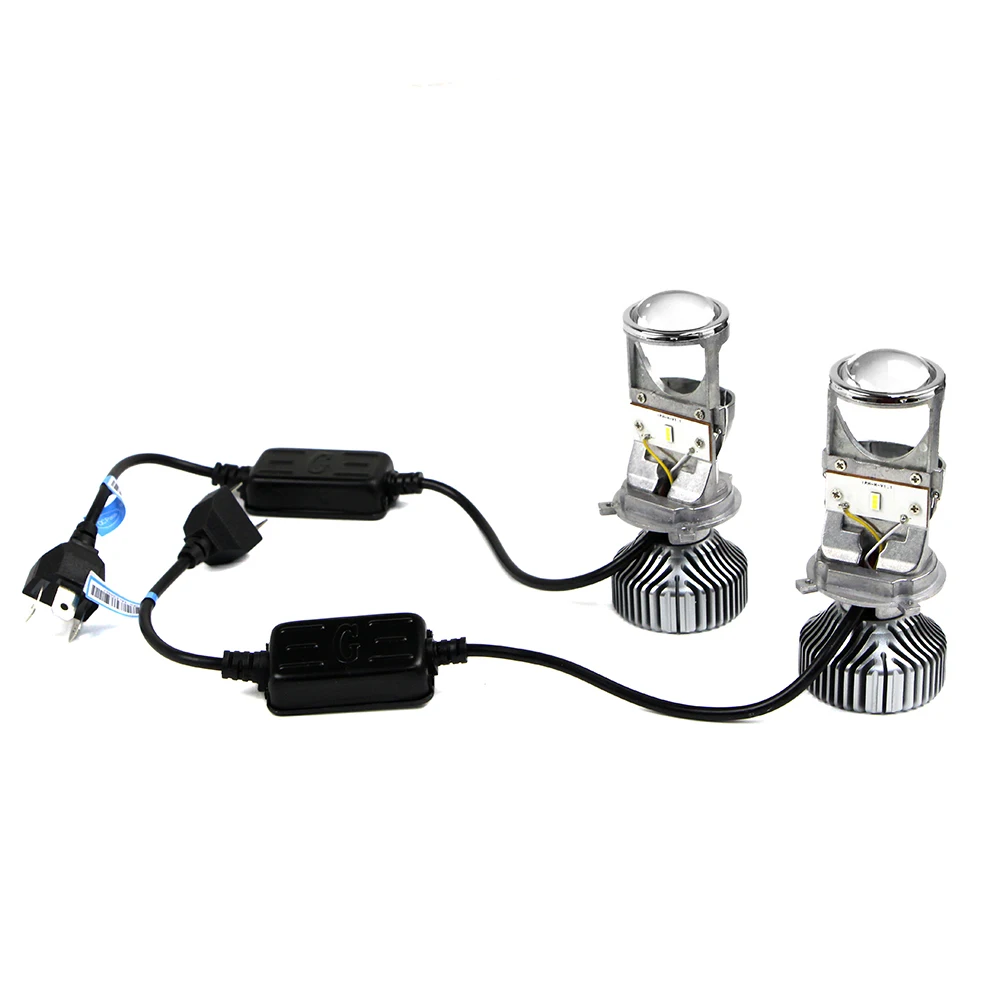 H4 Mini бисветодиодный светодиодный проектор 1 5 дюйма фары 60 Вт модифицированные DIY