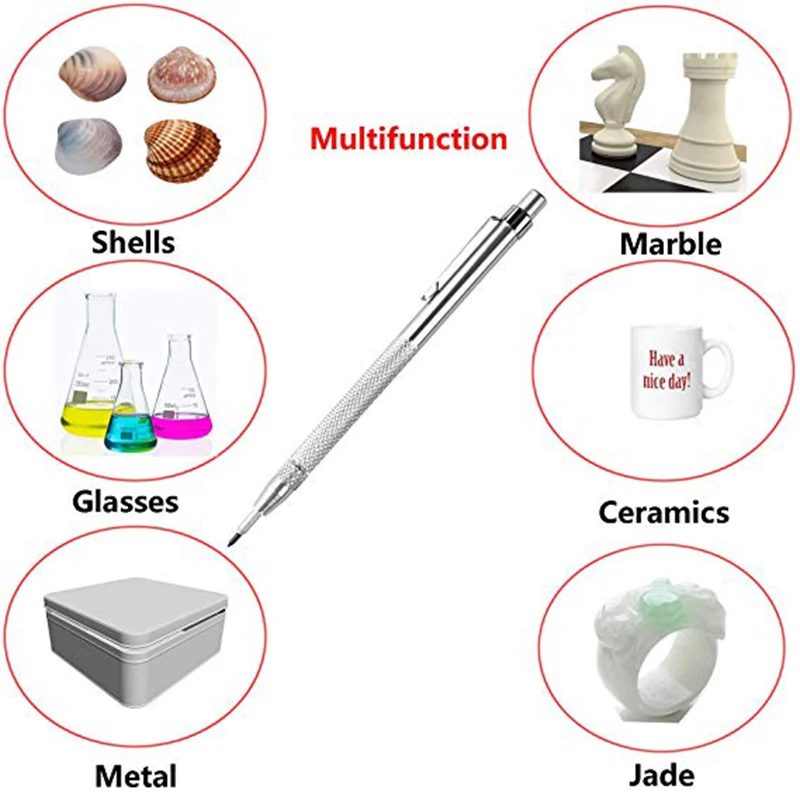 Aluminum Carbide Scriber Hard Metal tile Cutting Machine Lettering Pen with Magnet Etching Engraving Penfor Glass Ceramics