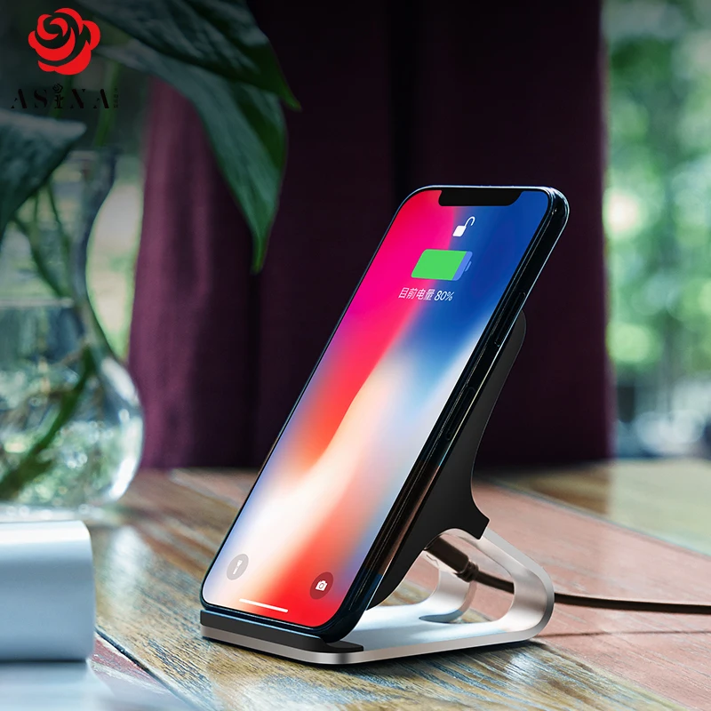 Qi Беспроводной Зарядное устройство для samsung S10 S9 huawei модные интеллектуальный