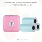 Печать наклеек в рулоне бумаги, термобумага с самоклеящимся покрытием для печати A6Paper ANG P1P2 Mini Photo Printer 3 рулона