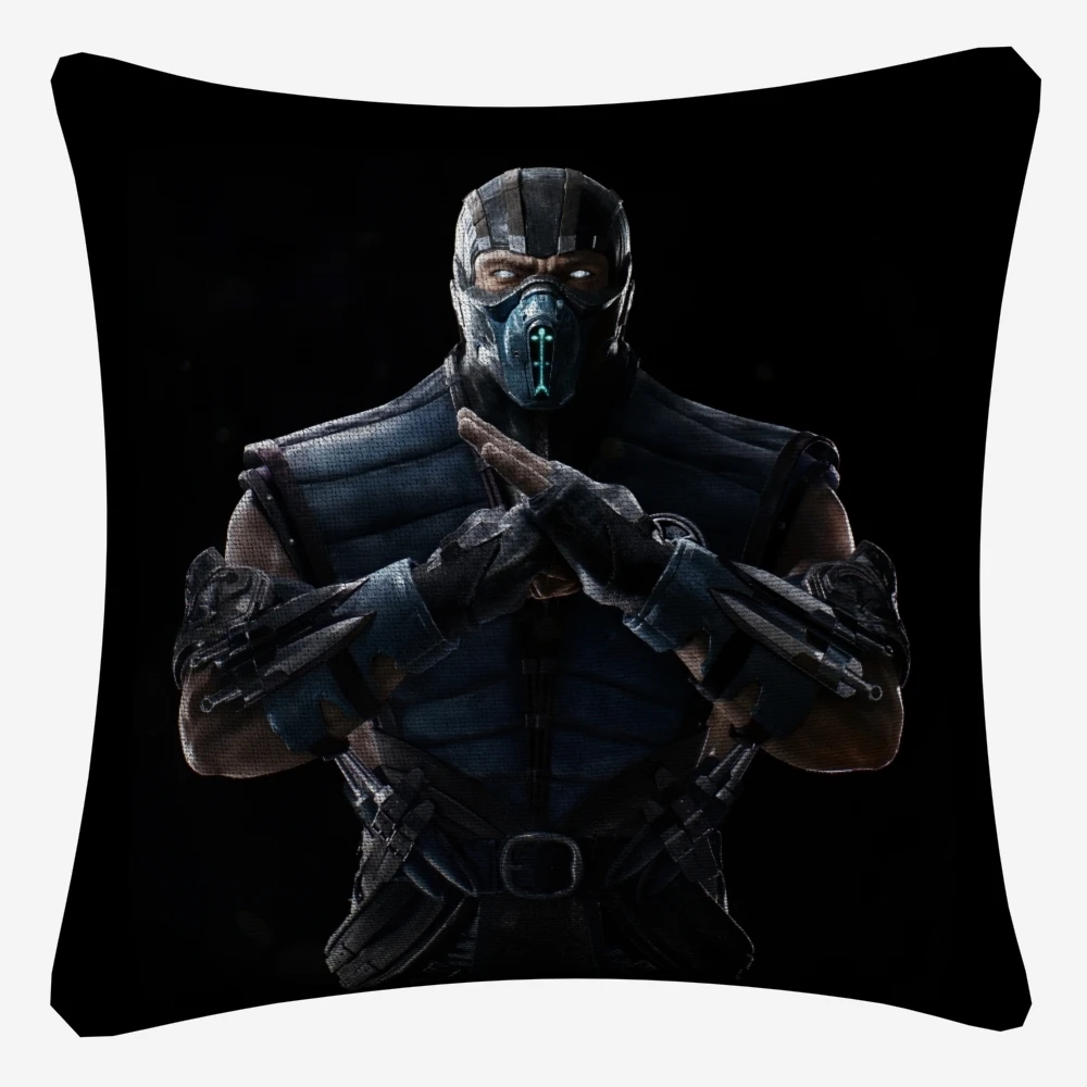 Mortal Kombat Video Game Figures Decorative Linen Cushion Covers For Sofa 45x45cm Cotton Throw Pillow Case Home Decor Almofada | Дом и сад
