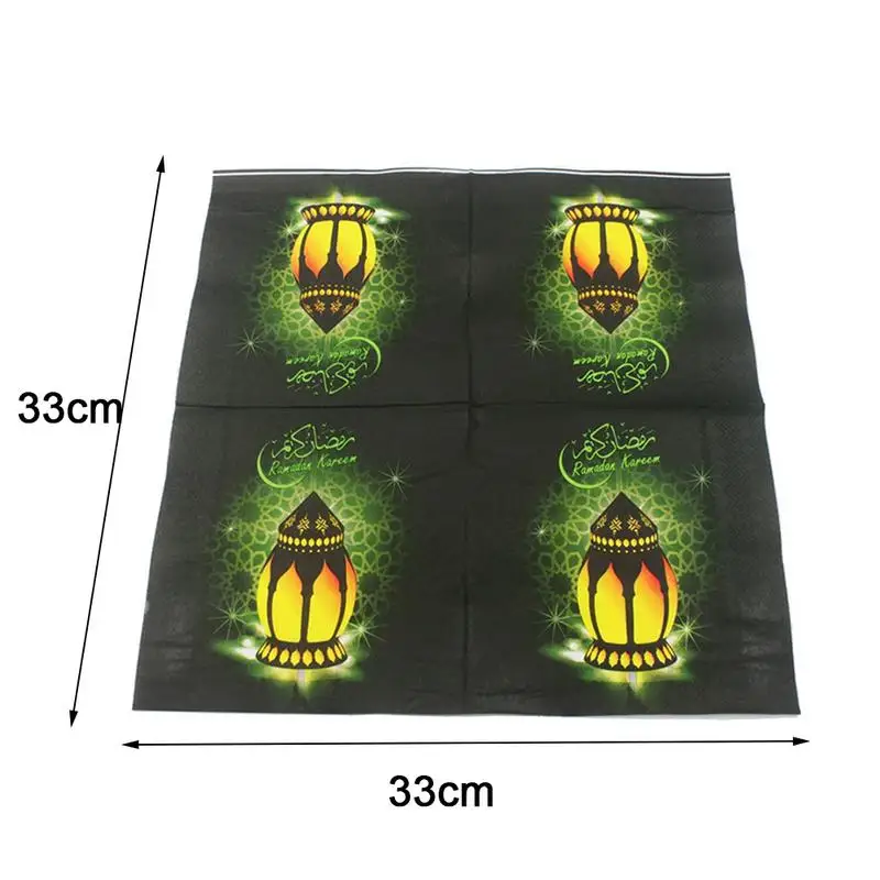 Рамадан салфетка Цвет печатных лицевой ткани Moon волшебная лампа мусульманских