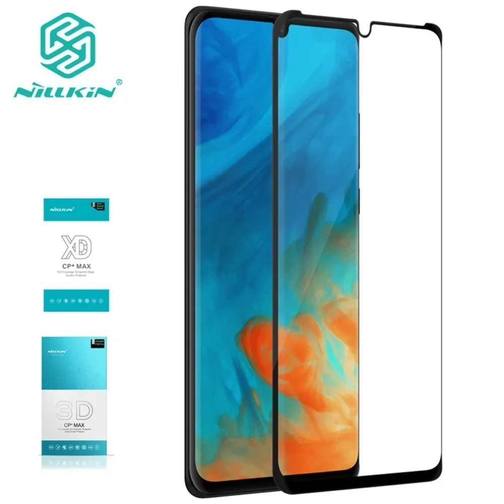Закаленное 3d стекло Nillkin CP + Max для Huawei P30 Pro полное покрытие Защита экрана