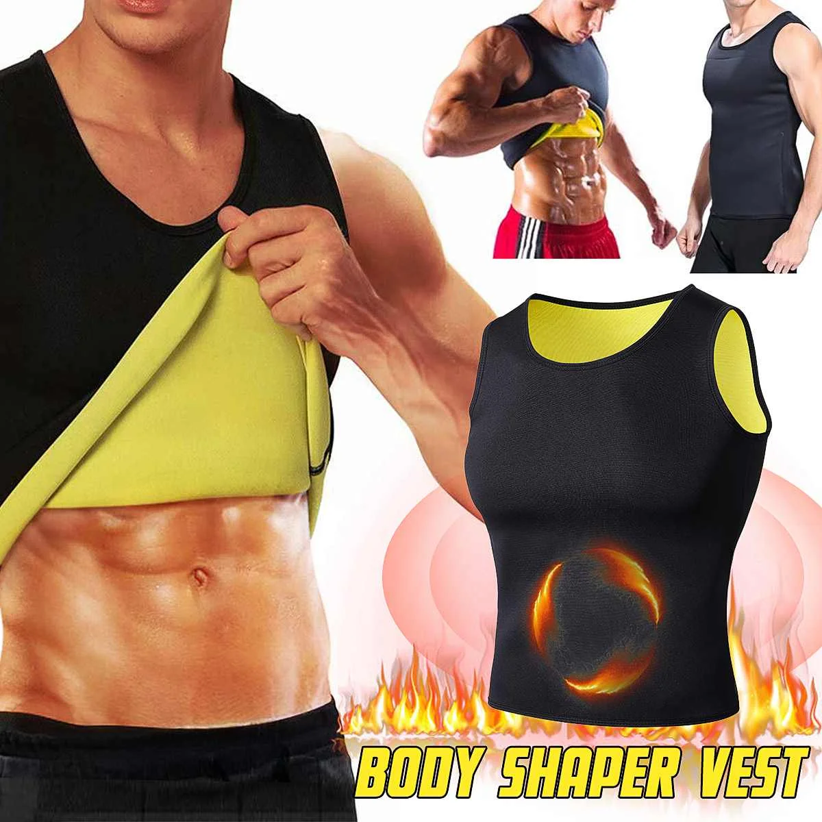 

Neoprene Body Shaper Slimming Sweat Trainer Yoga Gym Cincher Vest Shapewear Soft Fashion Fat Burning Shapewears Three layers