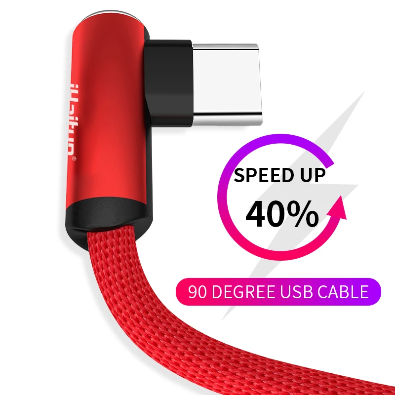 Оригинальный USB кабель iHaitun для iPhone Huawei P30 L образные кабели типа C быстрое зарядное
