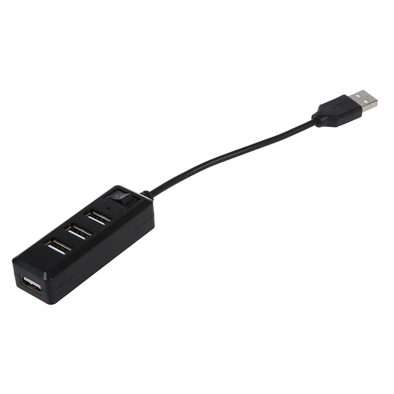 USB 2 0 4 порта Высокоскоростной концентратор вкл. Выкл. Переключатель LED для ПК