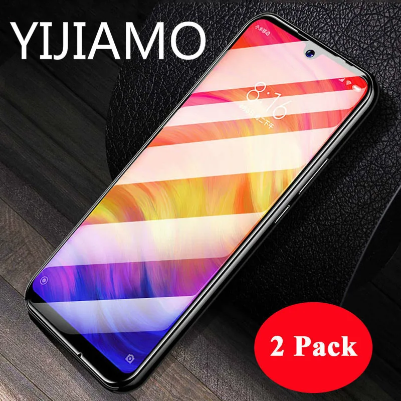 2 упаковки для Xiaomi Redmi Note 7 закаленное стекло 9h Взрывозащищенная защитная пленка