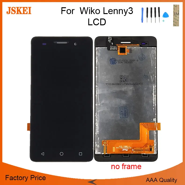 Для Wiko Lenny3 ЖК дисплей + сенсорный экран дигитайзер сборка Запчасти для с