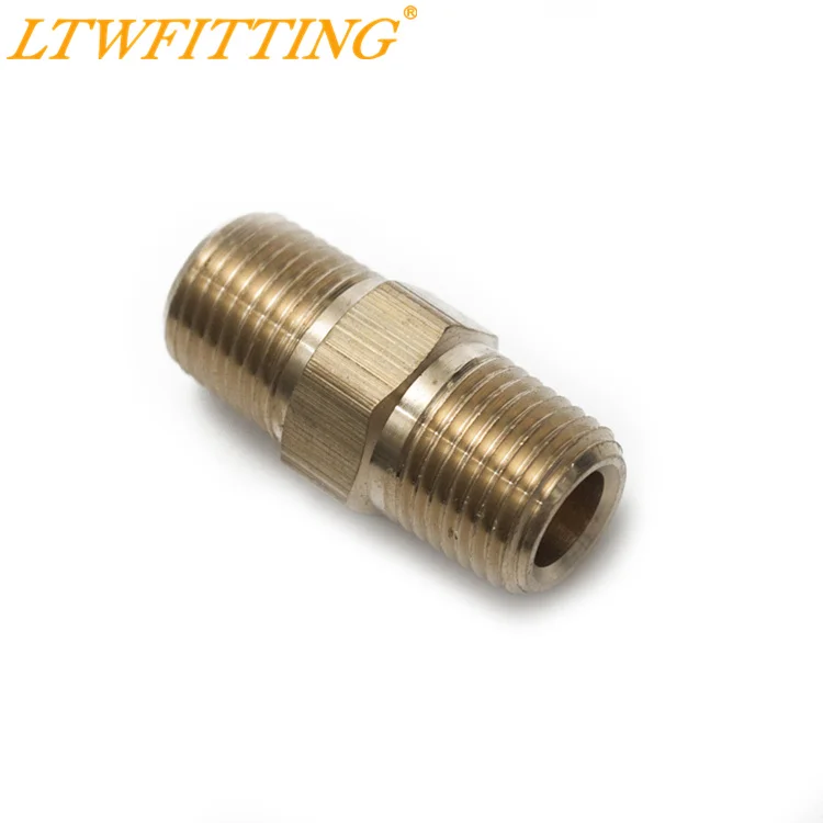 LTWFITTING Латунная Труба шестигранный штуцер для сосков 1/8 дюйма Мужской NPT воздуха