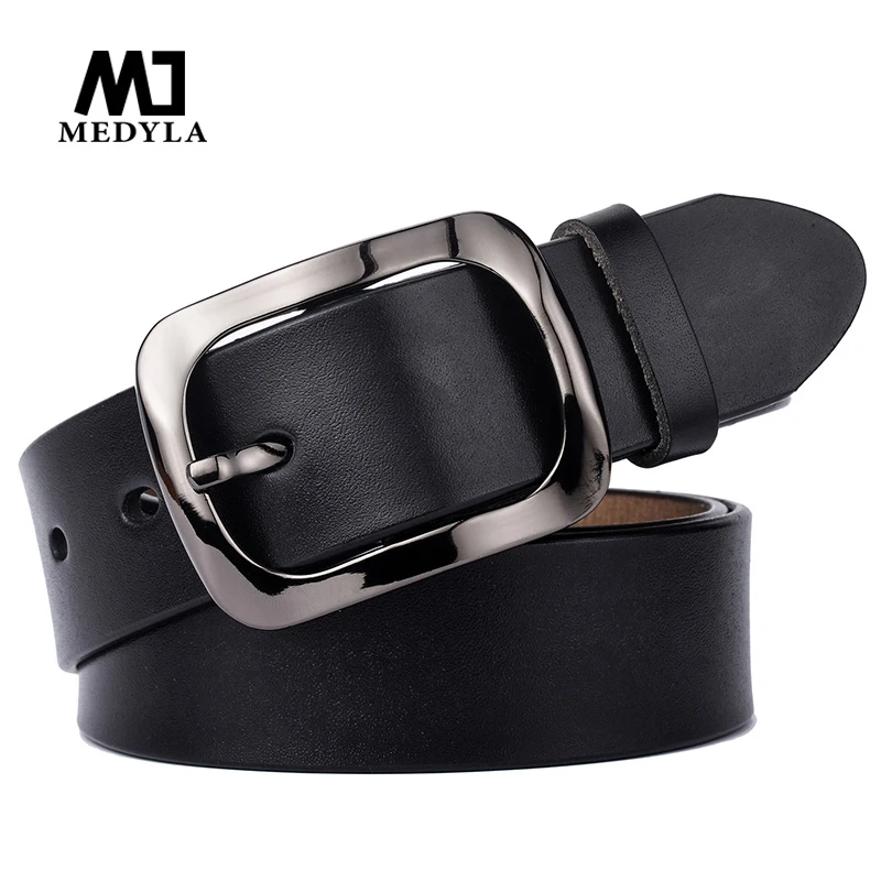 MEDYLA fashion natural leather women's belt High quality cowhide without interlayer belt jeans dress casual pants belt Dropship