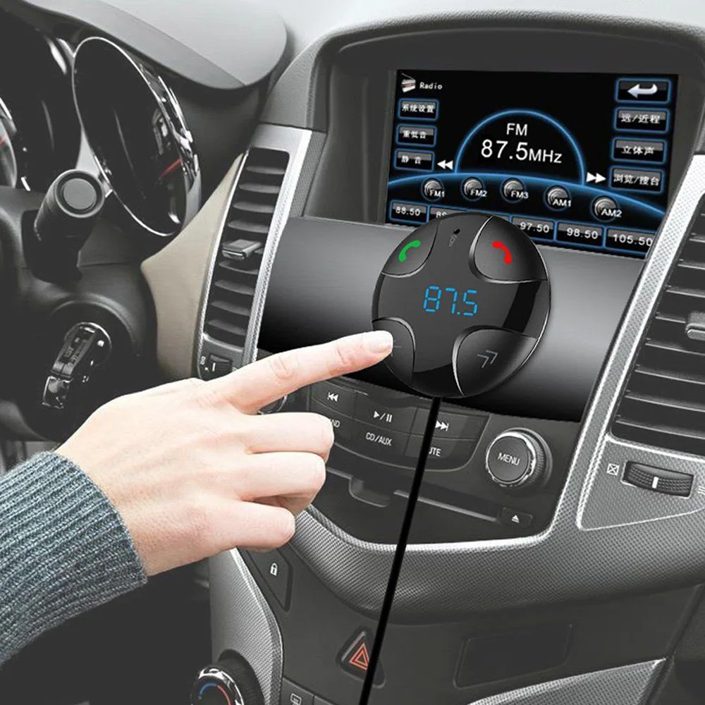 Беспроводной автомобильный fm передатчик MP3 плеер и зарядное устройство USB Bluetooth