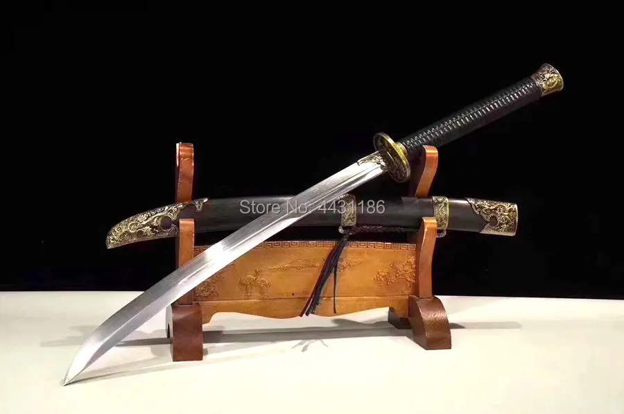 Handmade Chinese KungFu Broadsword Qing Dynasty King Bodyguard Dao Sword Sabre Damascus Folded Steel Sharp Asian Fighting Knife | Дом и сад