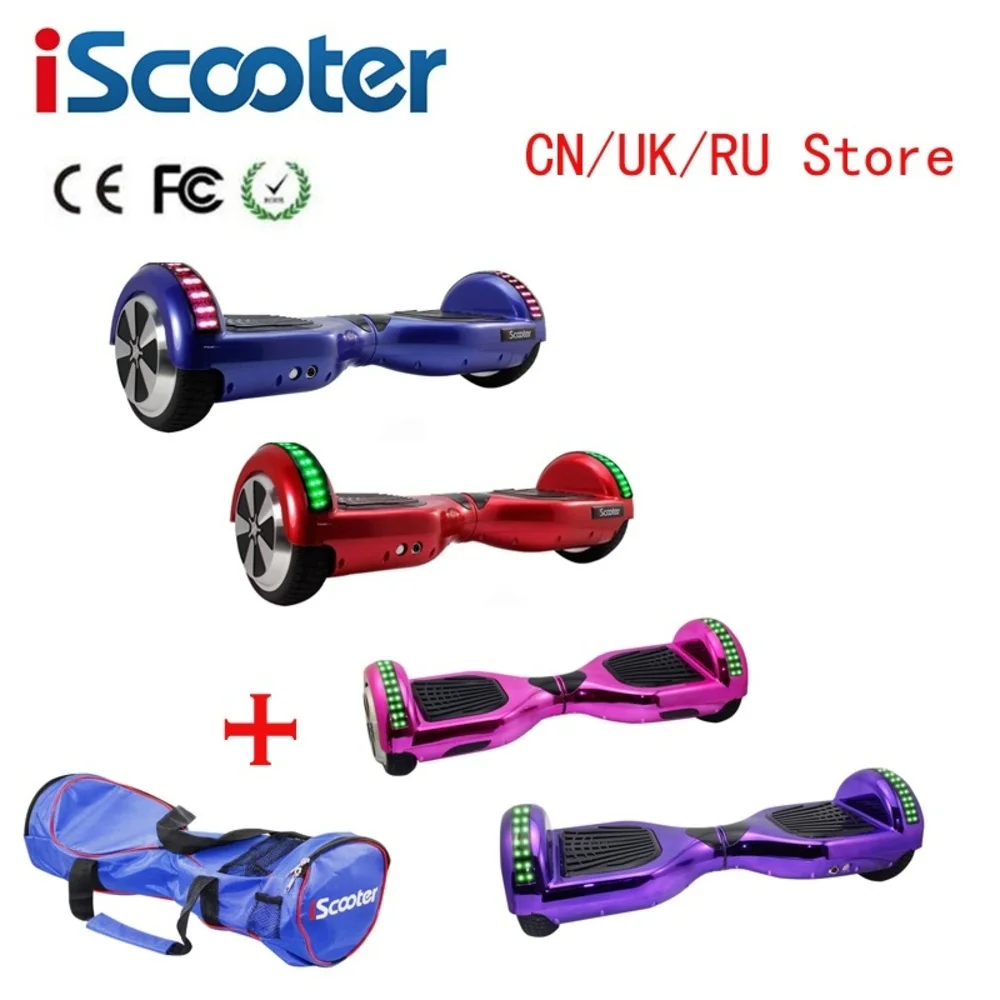 Iscooter 6 5 дюймов Ховербордов балансируя Электрический скейтборд за бортом мини