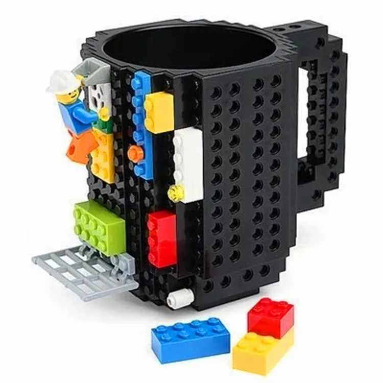 

350ML Mugs Coffee Cups Build-on Brick Creative DIY Cup Water Juice Fun Water Holder for Building Blocks Design Gift Mug