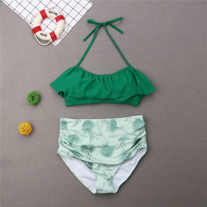 Mother And Daughter Swimsuit Animal Print Mom Son Matching Clothes Family Outfits Swimwear Bikini | Спорт и развлечения