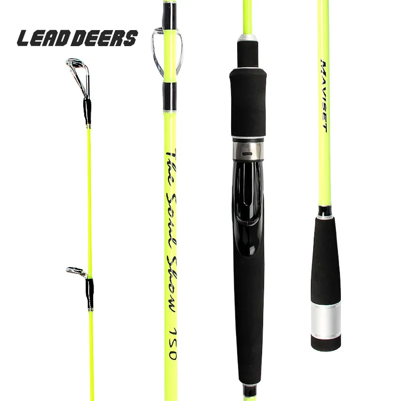 

Leaddeers Solid Glass Fiber Soft Tail Raft Fishing Rod One And A Half Small Boat Sea Fishing Rod 1.35m 1.5m Squid Fishing Rod