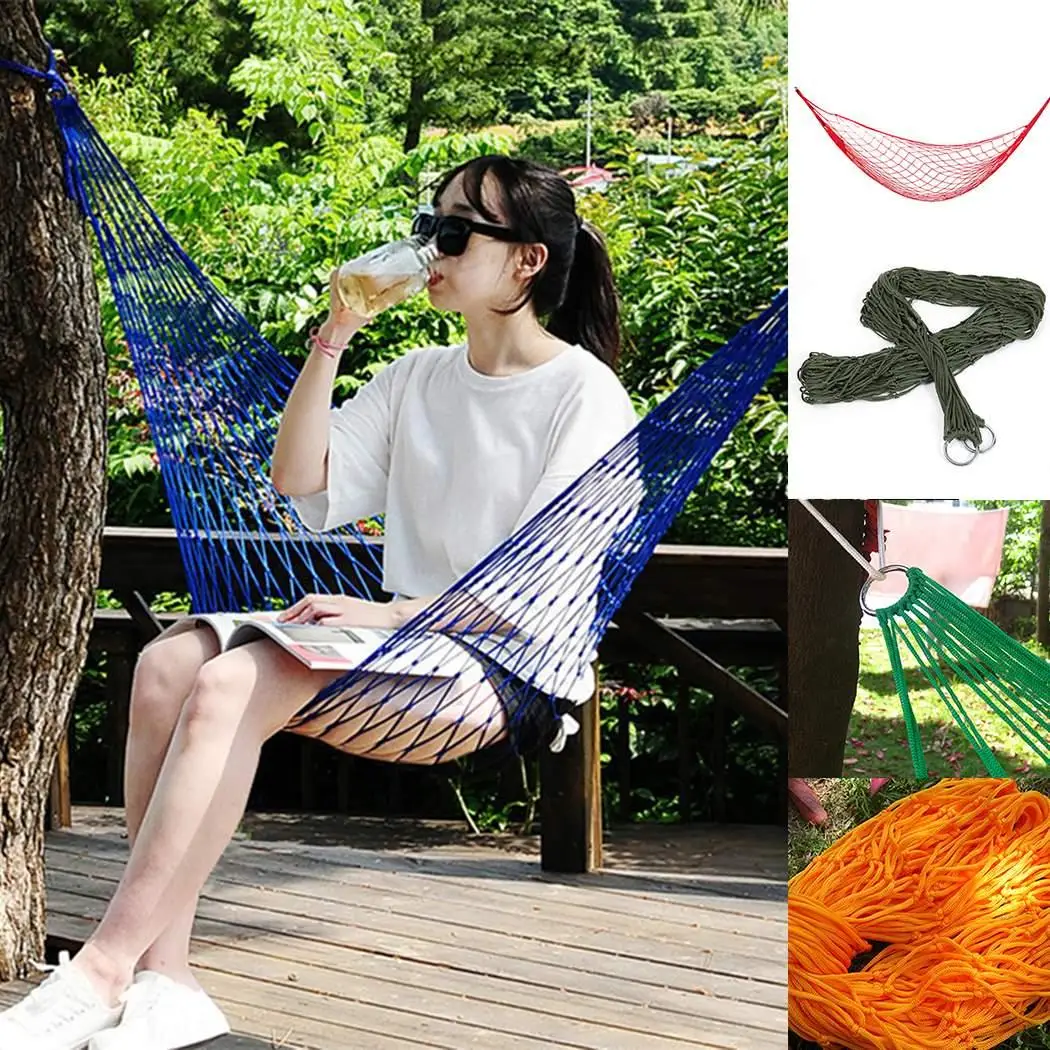 Сад путешествия Кемпинг нейлон гамак подвесной 150 кг сетка наружная качающаяся
