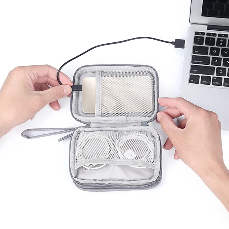 BalleenShiny двойной слой цифровых электронных продуктов сумка для хранения SD карты USB
