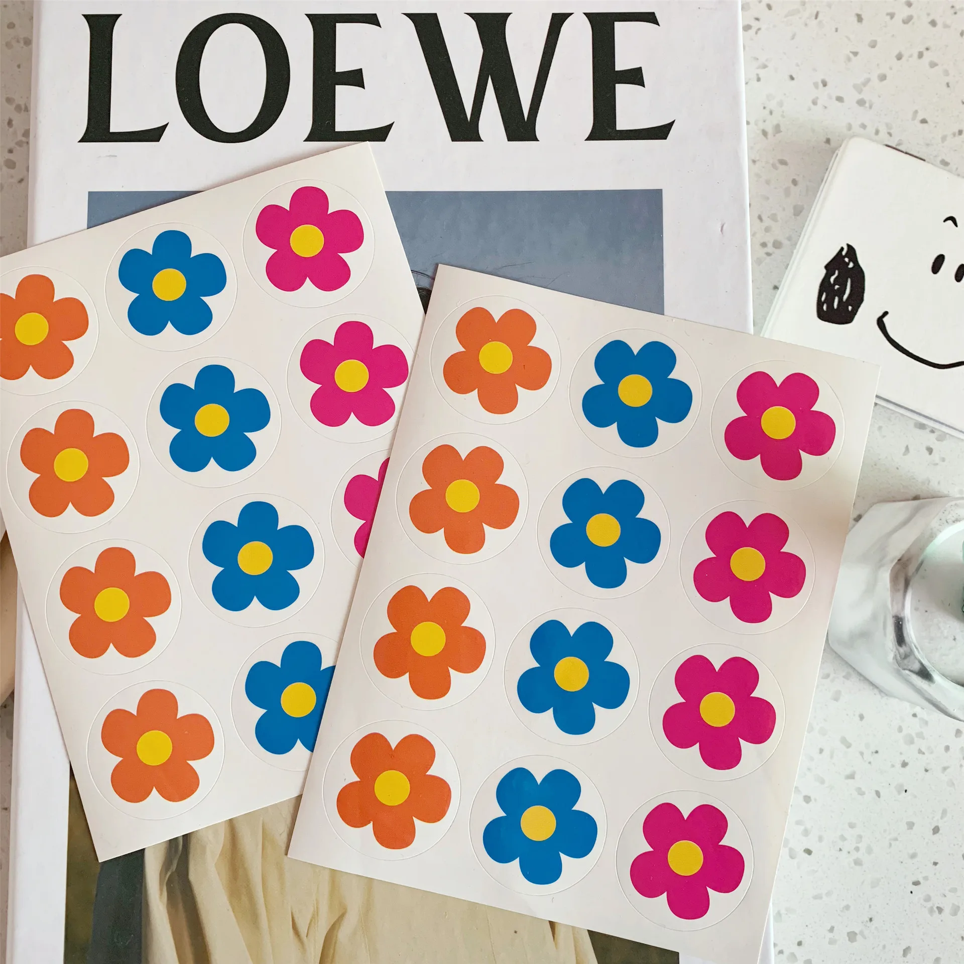 SIXONE 2 шт. красочные Floret Стикеры s милые девушки карты запечатывания украшения