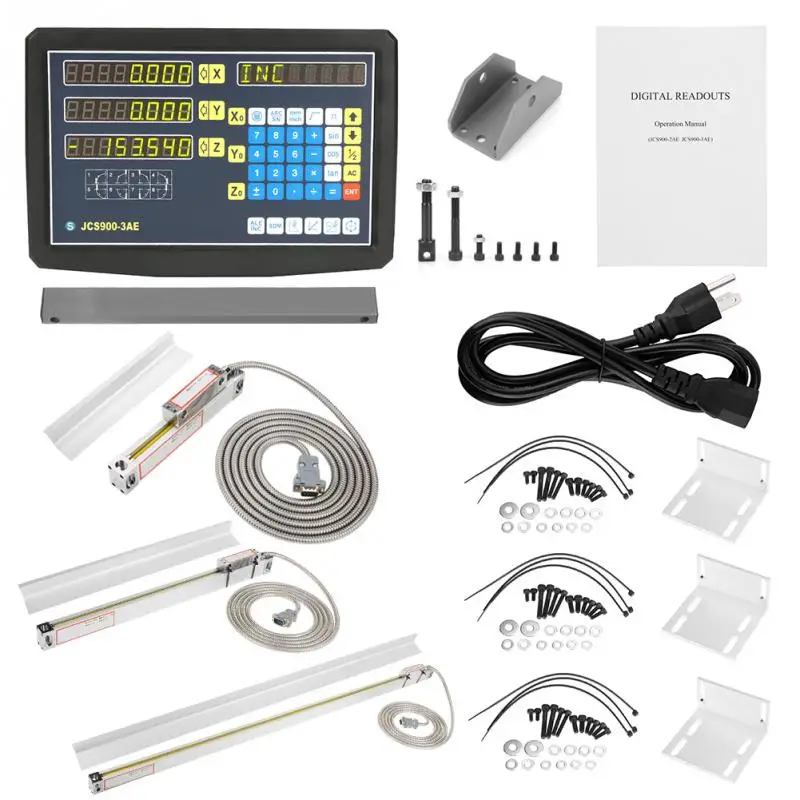 Цифровой считыватель токарно фрезерный станок с линейной шкалой 110 240 в 50/100/300 мм