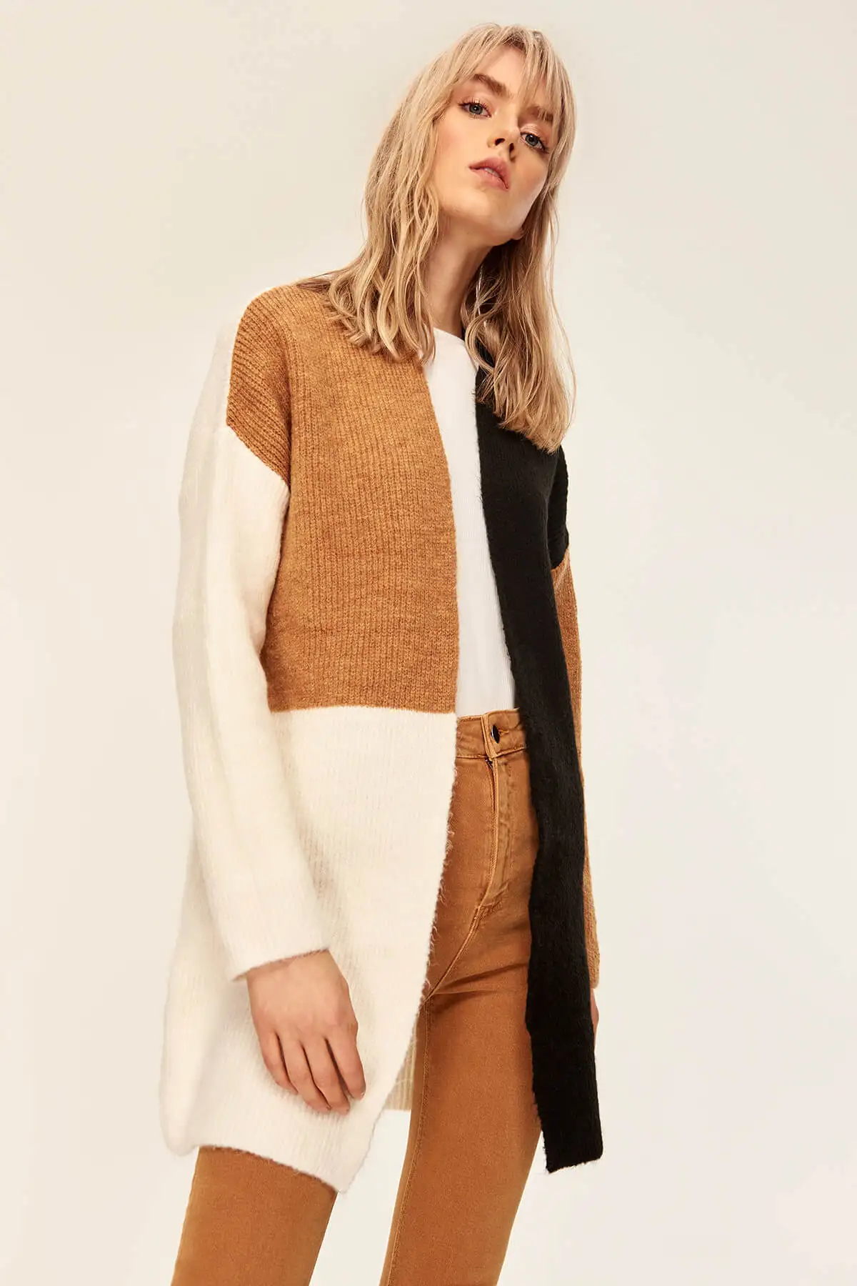 Trendyol Camel цвет блока свитер кардиган TCLAW19NV0077| |