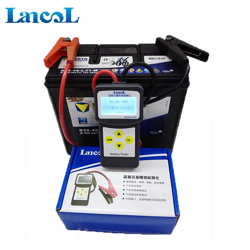 

Lancol Micro200 Car Repair Tools Battery Measurement Units Analyzer Battery Tester Diagnostic Tool 12v CCA Battery System Tester