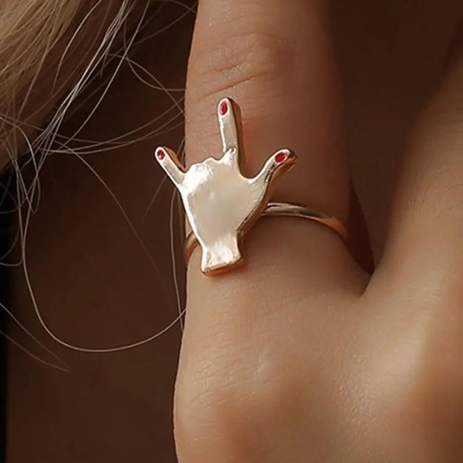 Женский ручной ювелирный персональный модный сплав красный лак для ногтей