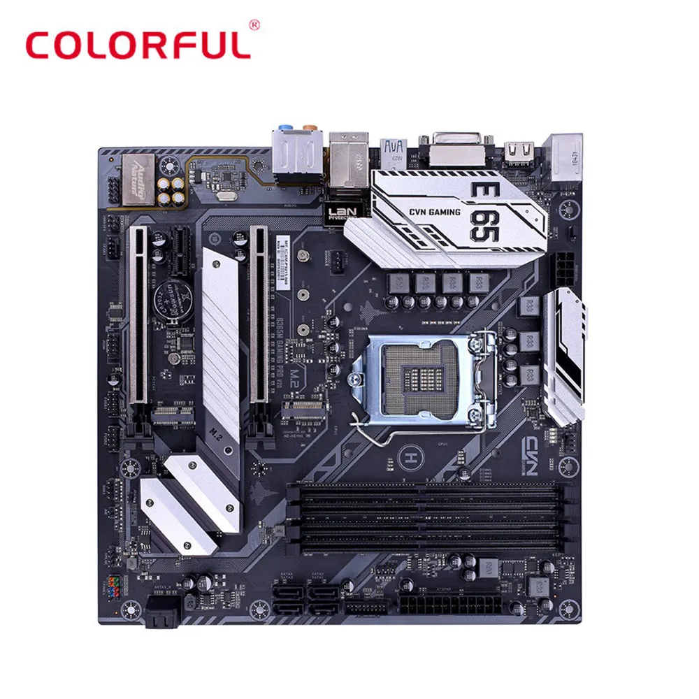 Цветная материнская плата CVN B365M GAMING PRO V20 Intel mATX двухканальная M.2 SATA3.0 USB3.1 HDMI DVI