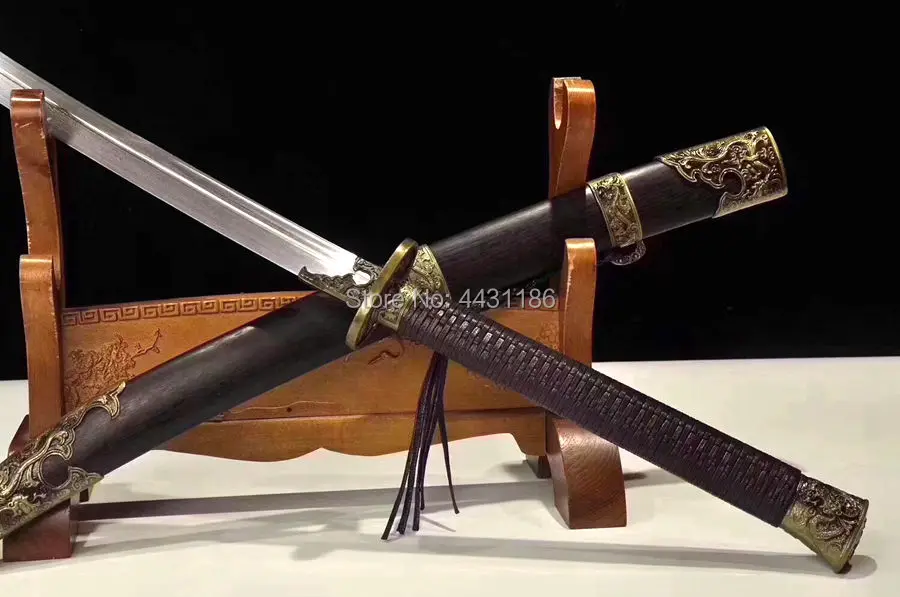 Handmade Chinese KungFu Broadsword Qing Dynasty King Bodyguard Dao Sword Sabre Damascus Folded Steel Sharp Asian Fighting Knife | Дом и сад