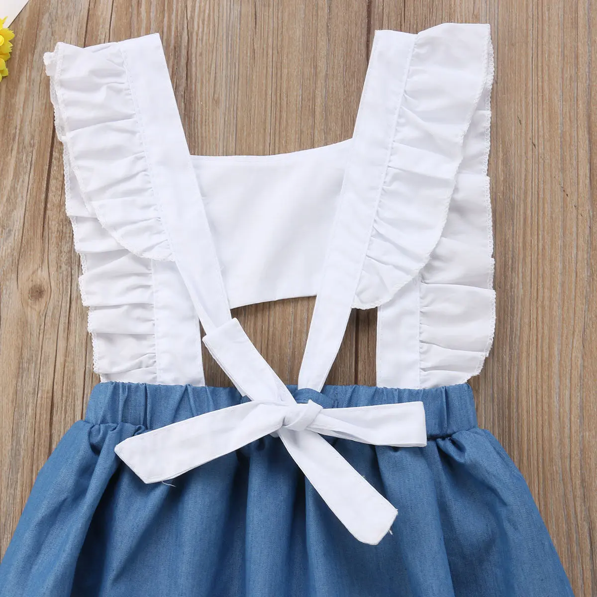 Летнее платье для маленьких девочек джинсовые шорты сарафан со шлейфом