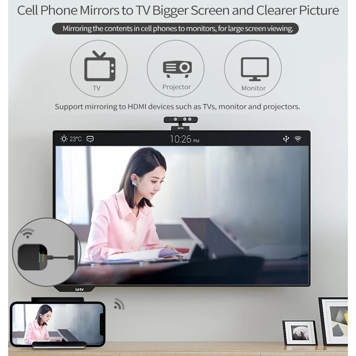 ТВ флешка SOONHUA 1080P HD беспроводной WiFi Дисплей ключ для с поддержкой DLNA/Airplay Miracast Apple