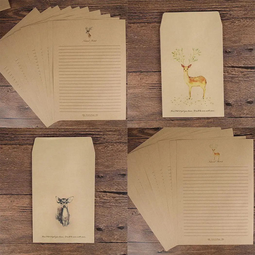 Милые животные печати конверты из крафт-бумаги бумажные Подарочная сумка желтый