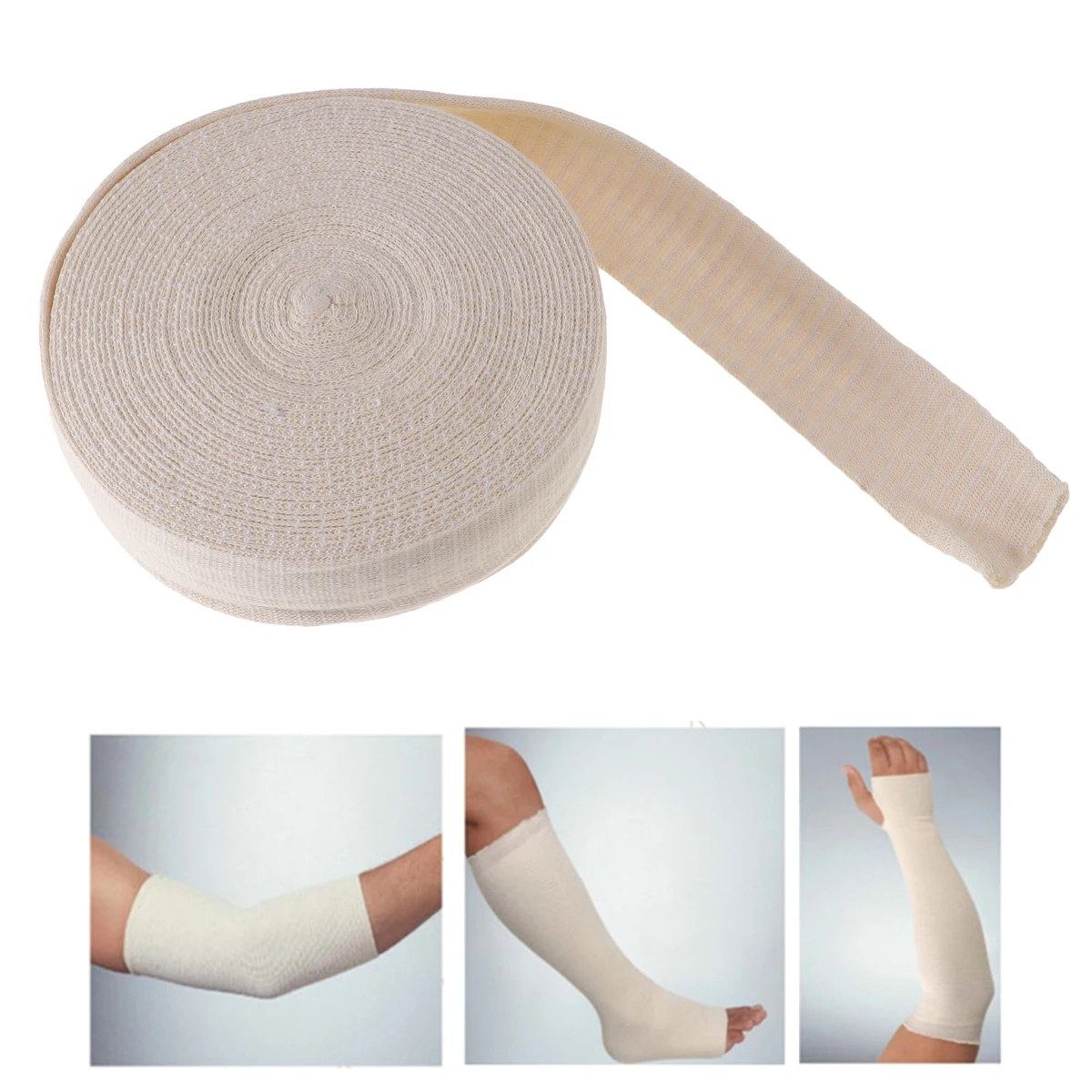 10m Tubular High Stretch Bandage Roll Medical Cotton Cover Plaster Liner First Aid Elastic Tube Socks Wrist Knee Wound Dressing