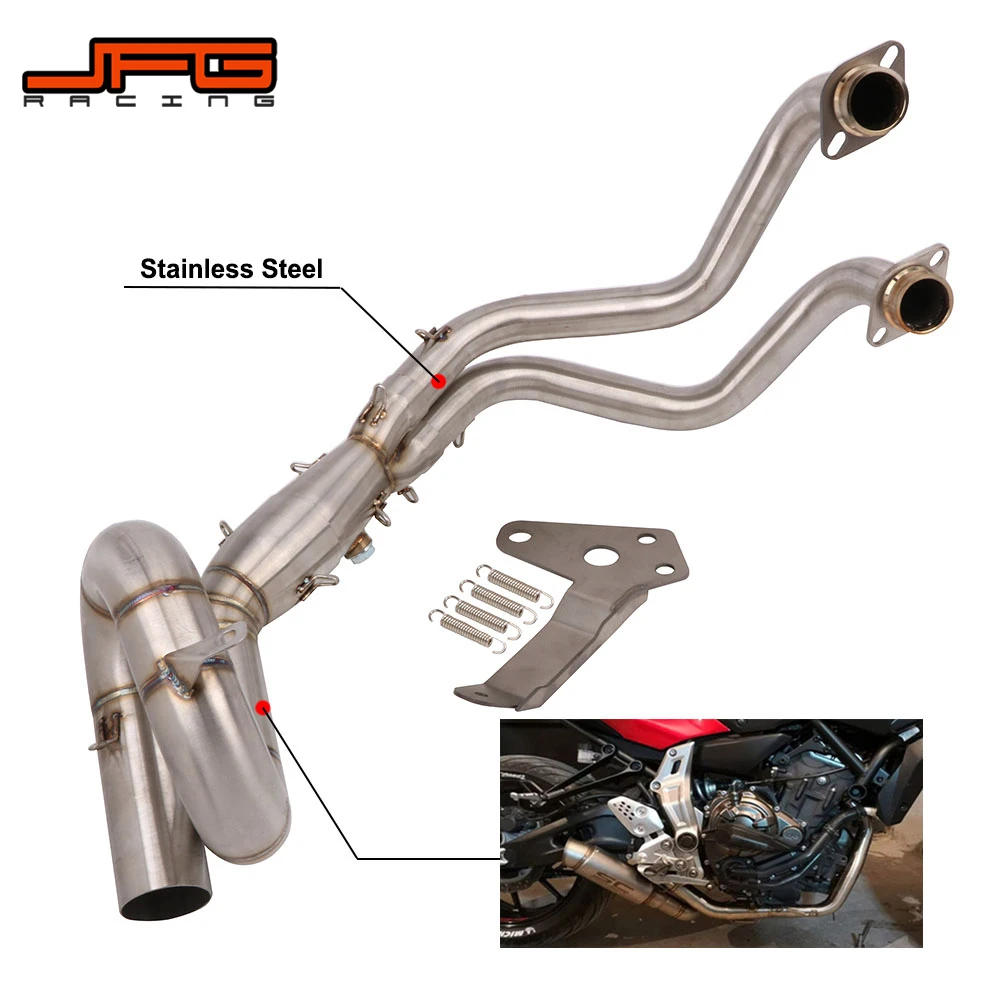 

Motorcycle Stainless Steel Modified Slip On Muffler Exhaust Full System Pipe For YAMAHA MT07 MT-07 2014-2018 FZ07 FZ-07 15-18