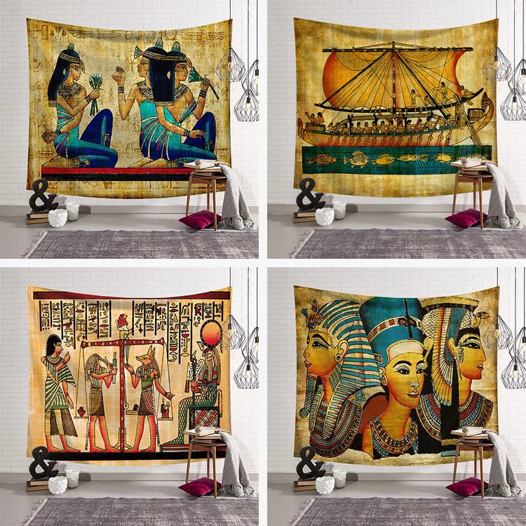 230X180cm абстрактный гобелен настенный Египетский стиль Мандала мир архитектура