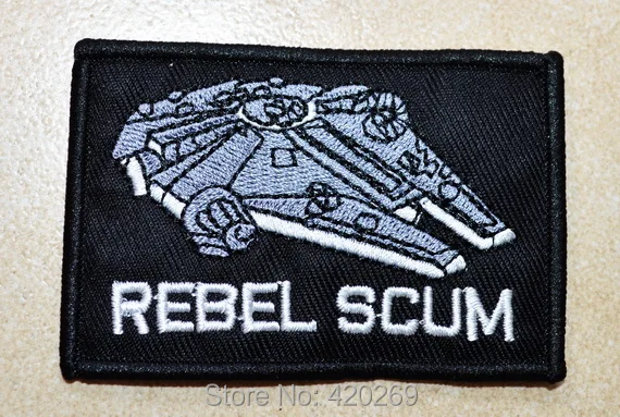 

HOT ~ Fighting War Ship Patch R . E . B . E . L SCUM Iron On Patches, Appliques, Made of Cloth,100% Quality