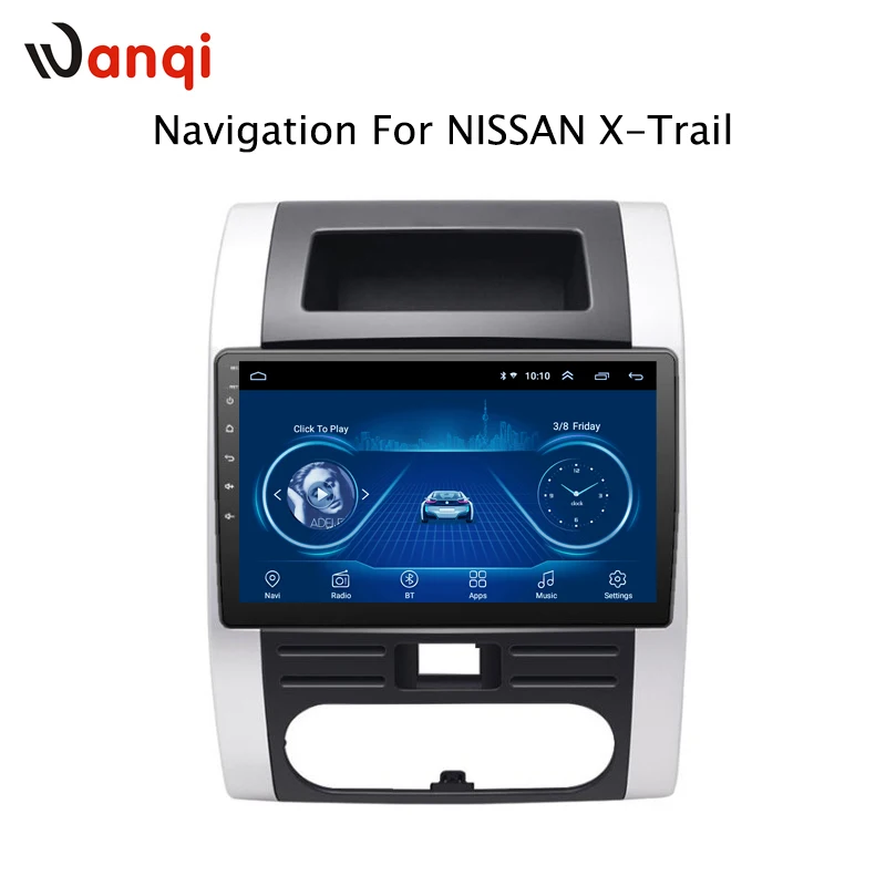 Wanqi 10 1 дюймов Android 9 для Nissan X Trail 2008 2012 автомобильный радиоприемник с навигацией GPS