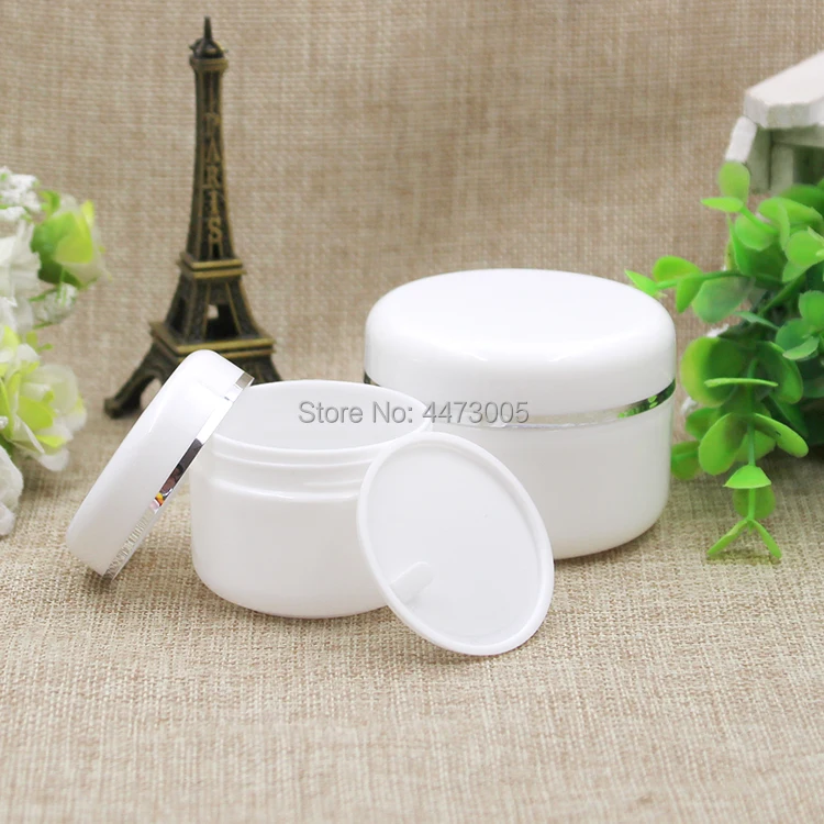 

30pcs Plastic Face Cream Lotion Cosmetic Container Empty Makeup Jar Pot 20/50/100/250g Refillable Bottles